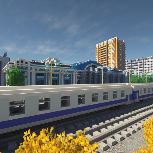Железнодорожный вокзал – локация Майнкрафт